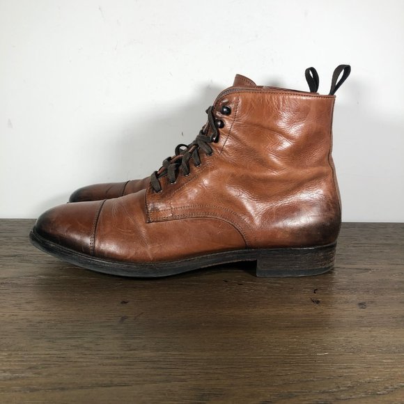 To Boot New York Mens Brown Leather Richmond Lace Up Boots Dress Shoes Size 9.5 - Picture 3 of 10